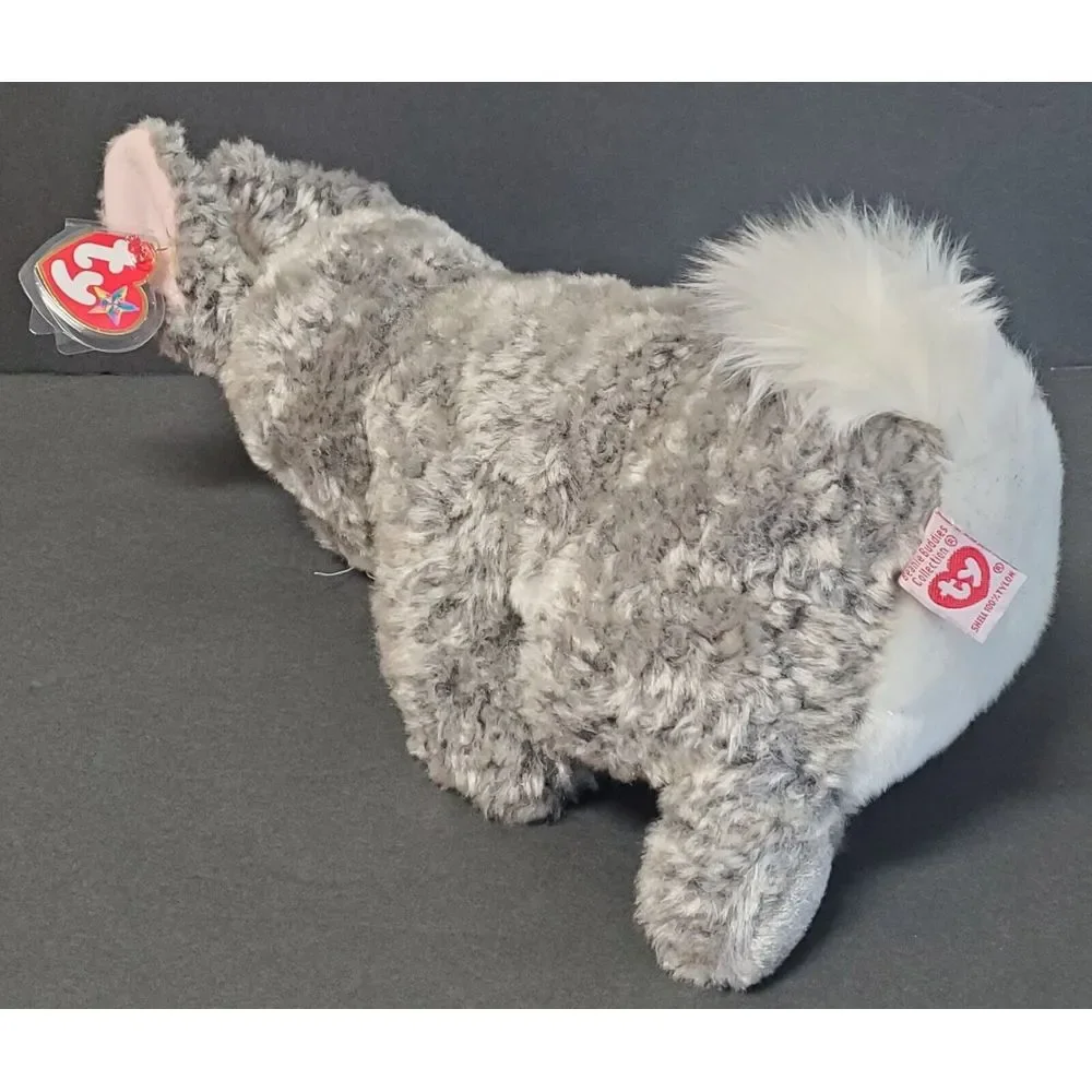 Vintage 2001 TY Hopper the Rabbit Beanie Buddies Super Soft Stuffed Plush NWT